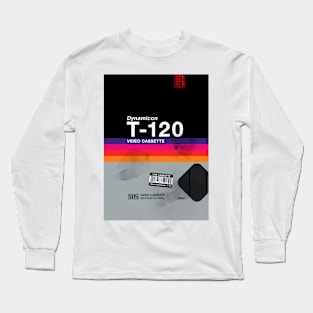 VHS cassette case, Dynamicon T-120 [retrowave/vaporwave] Long Sleeve T-Shirt